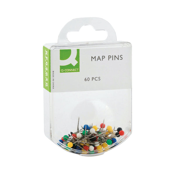 Q-Connect Map Pins Assorted (Pack of 600) KF02030Q