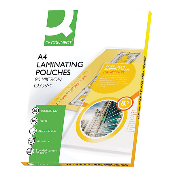 Q-Connect A4 Laminating Pouch 160 Micron (Pack of 100) KF04114