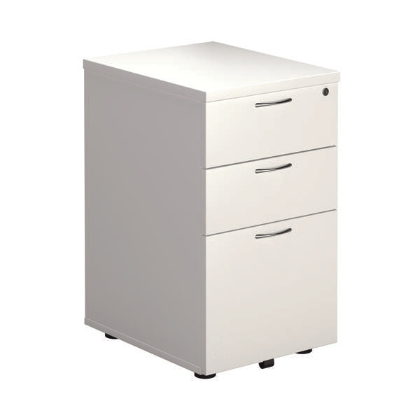 First 3 Drawer Under Desk Pedestal 404x500x690mm White KF74835