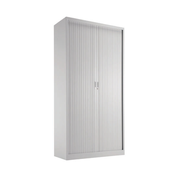 Talos Side Opening Tambour Unit 1000x450x1950mm White KF78761