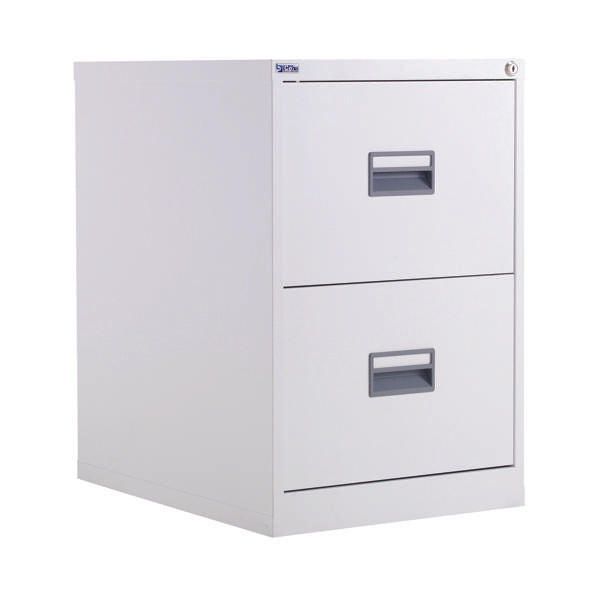 Talos 2 Drawer Filing Cabinet 465x620x700mm White KF78765