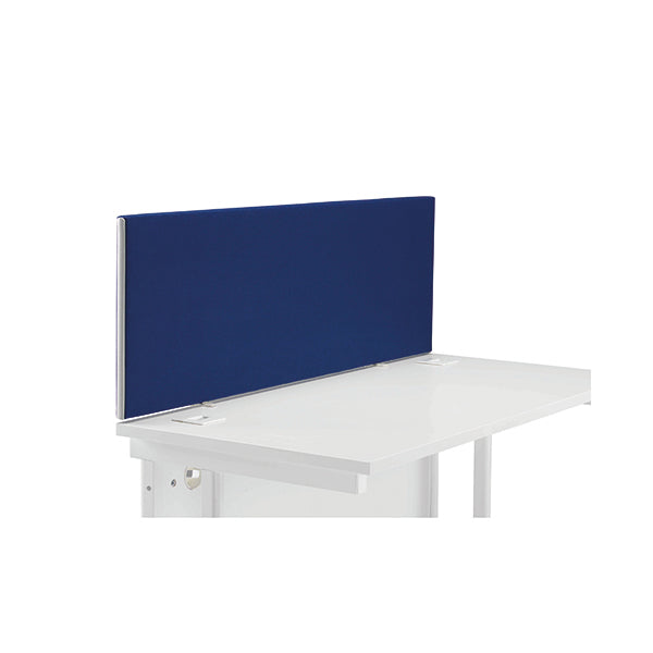 Jemini Straight Desk Mounted Screen 1200x25x400mm Blue KF78978