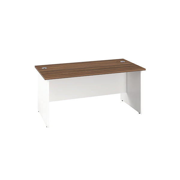 Jemini Rectangular Panel End Desk 1400x800x730mm Dark Walnut KF804758