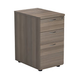 Jemini Essentials 3 Drawer Desk High Pedestal 404x600x730mm Grey Oak KF81089