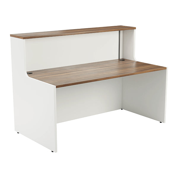 Jemini Reception Unit 1400x800x740mm Dark Walnut/White KF818368