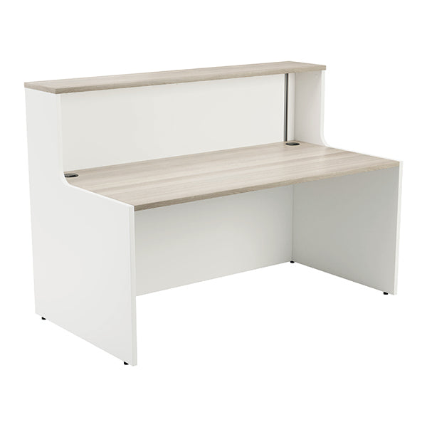 Jemini Reception Unit 1600x800x740mm Grey Oak/White KF818436