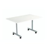 Jemini Rectangular Tilting Table 1200x800x730mm White/Silver KF822401