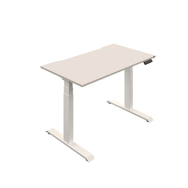 Okoform Dual Motor Sit/Stand Heated Desk 1800x800x645-1305mm White/White KF822472