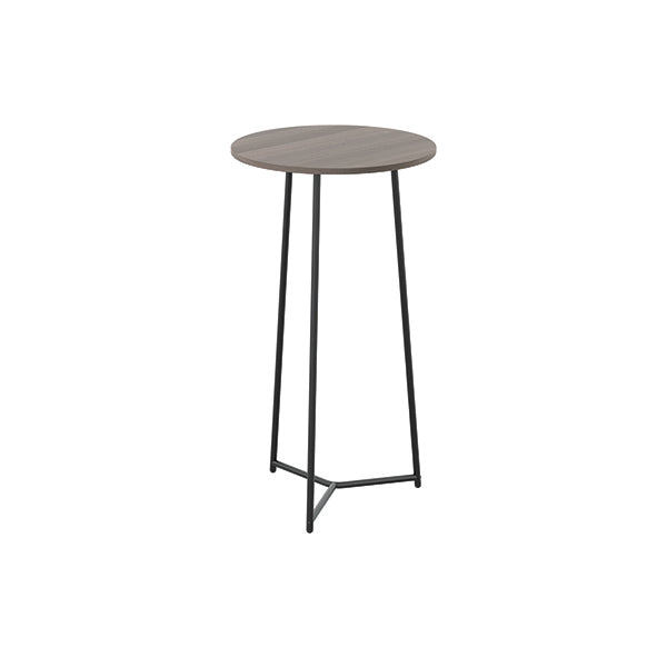 Jemini Trinity High Table 600x600x1110mm Grey Oak/Black KF823520