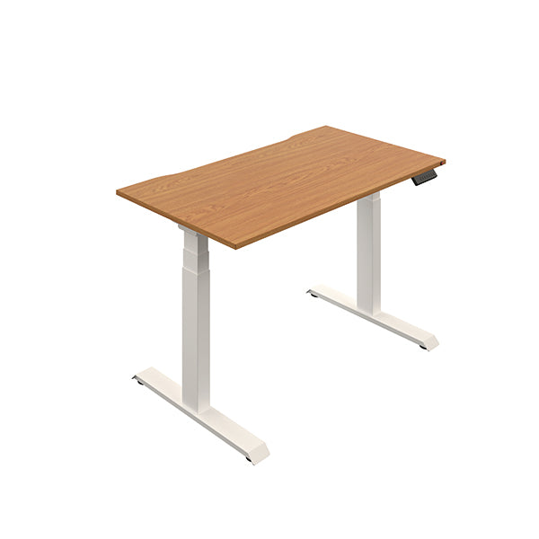 Okoform Dual Motor Sit/Stand Heated Desk 1800x800x645-1305mm Nova Oak/White KF846215