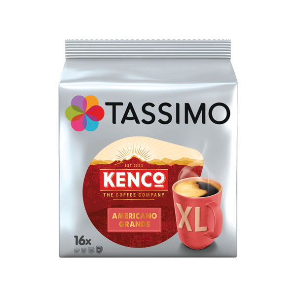 Tassimo Kenco Americano Grande Coffee 144g 16 Capsules (Pack of 5) 4031640