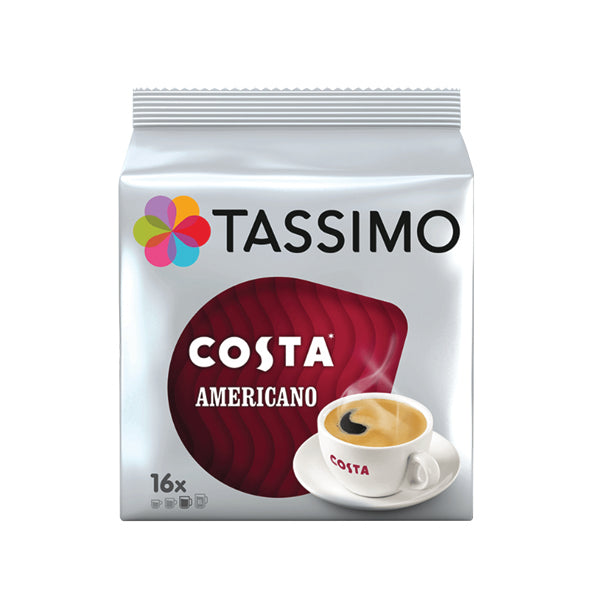 Tassimo Costa Americano Coffee 144g 16 Capsules (Pack of 5) 4031506