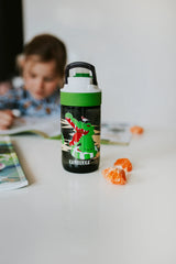 BPA free water bottle with Straw lid-Crocodile