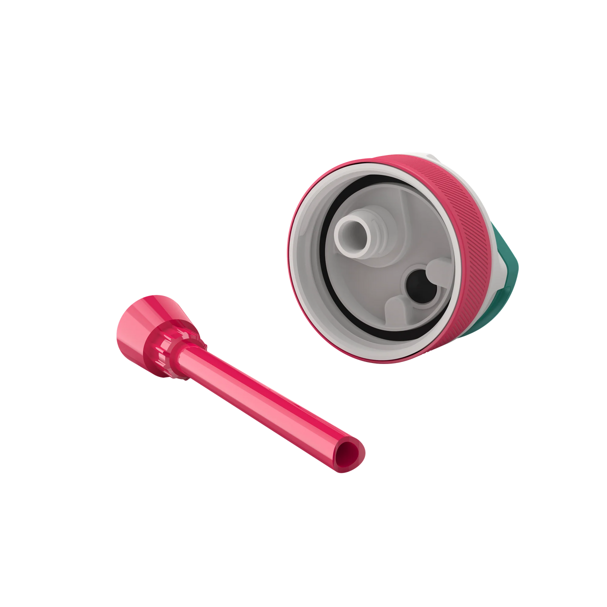 BPA free water bottle with Straw lid-Flamingo