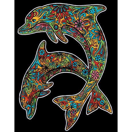 ColorVelvet Large - Hawaii Dolphins