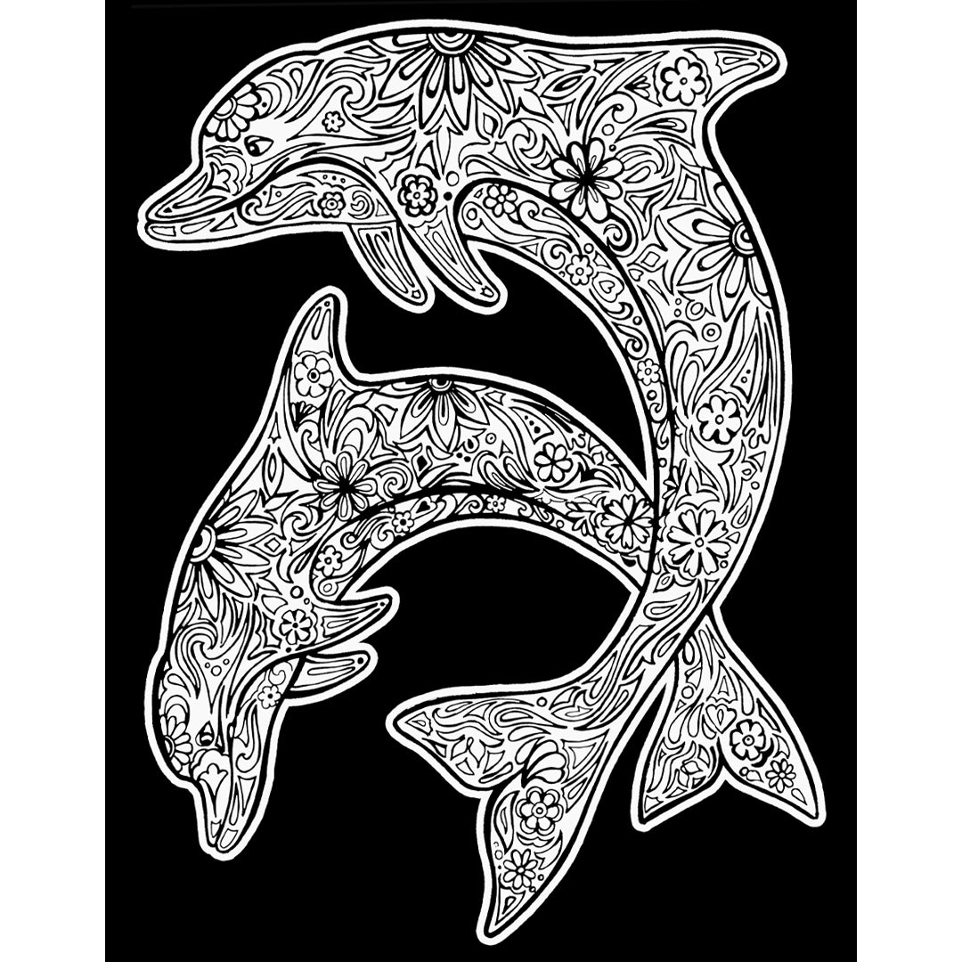ColorVelvet Small - Mandala Dolphins
