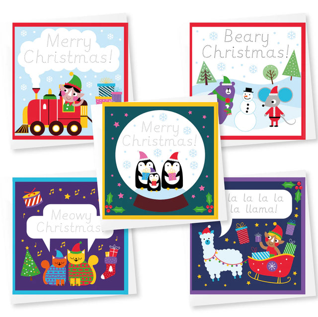 Traceable Handwriting Practice Christmas Cards (10 Pack)