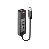 Lindy USB 3.0 Hub and Gigabit Ethernet Converter 43176