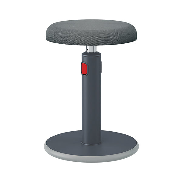 Leitz Ergo Cosy Active Sit/Stand Stool 370x370x690mm Velvet Grey 65180089