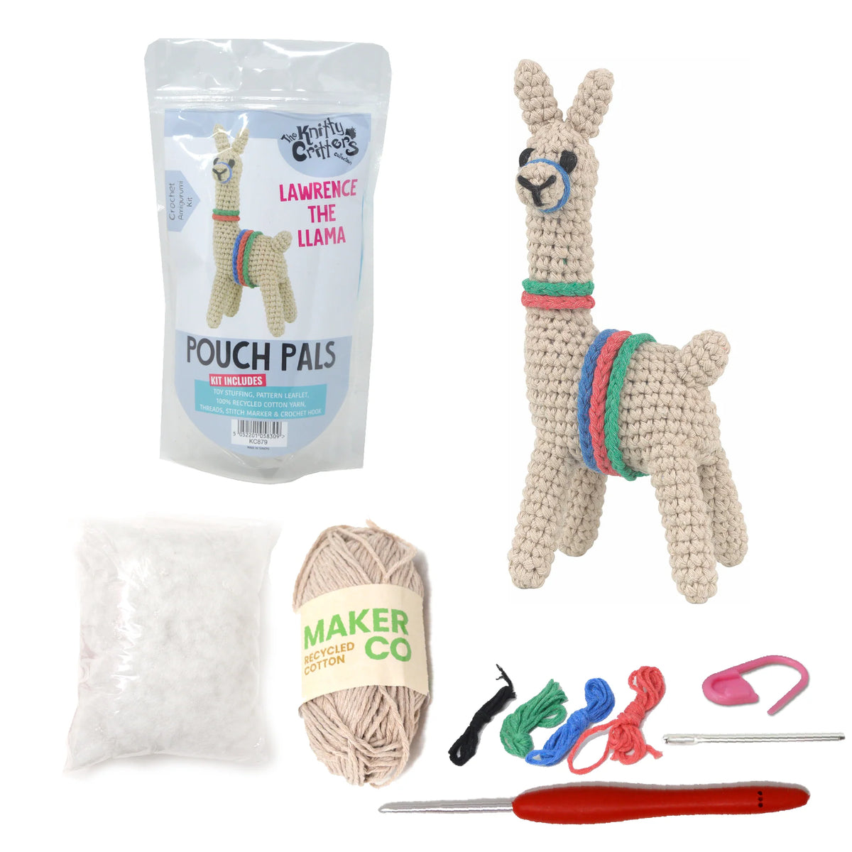 Knitty Critters Crochet Kit - Lawrence The Lama