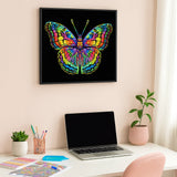 Diamond Dotz Flock Canvas 35x46cm Kit - Neon Butterfly