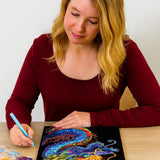 Diamond Dotz Flock Canvas 35x46cm Kit - Neon Dragon