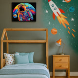 Diamond Dotz Flock Canvas 35x46cm Kit - Neon Astronaut