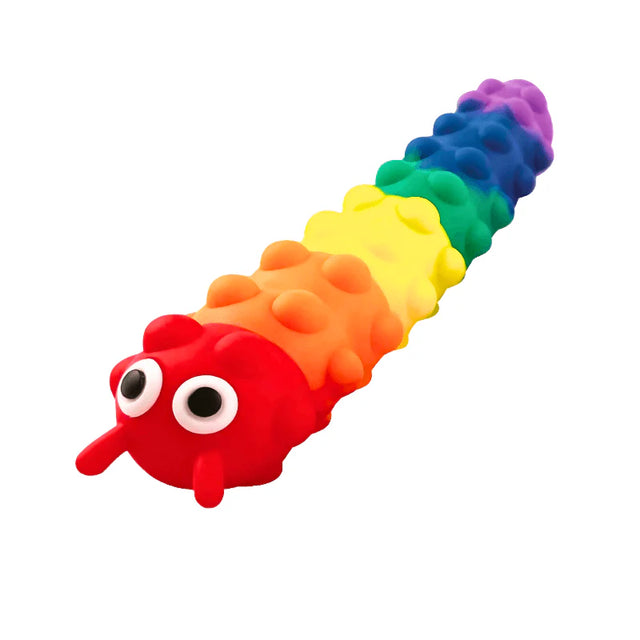 Light Up Suction Push Popper Caterpillar