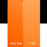 Two vertical orange stripes with 'Mass Tone' and '1:1 Tint' text on a white background.