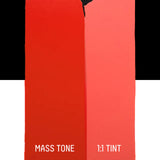 Two vertical red stripes with 'Mass Tone' and '1:1 Tint' text on a white background