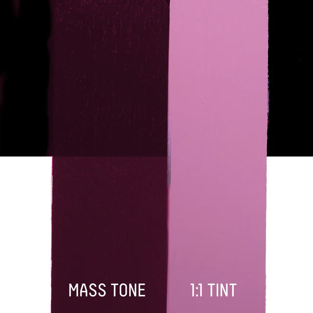 Deep Violet (S3) tint swatches on a white and black background