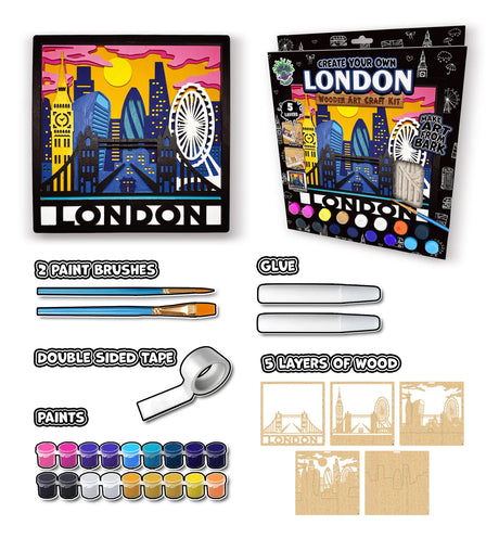 Splat Planet Wood Art Kit - London