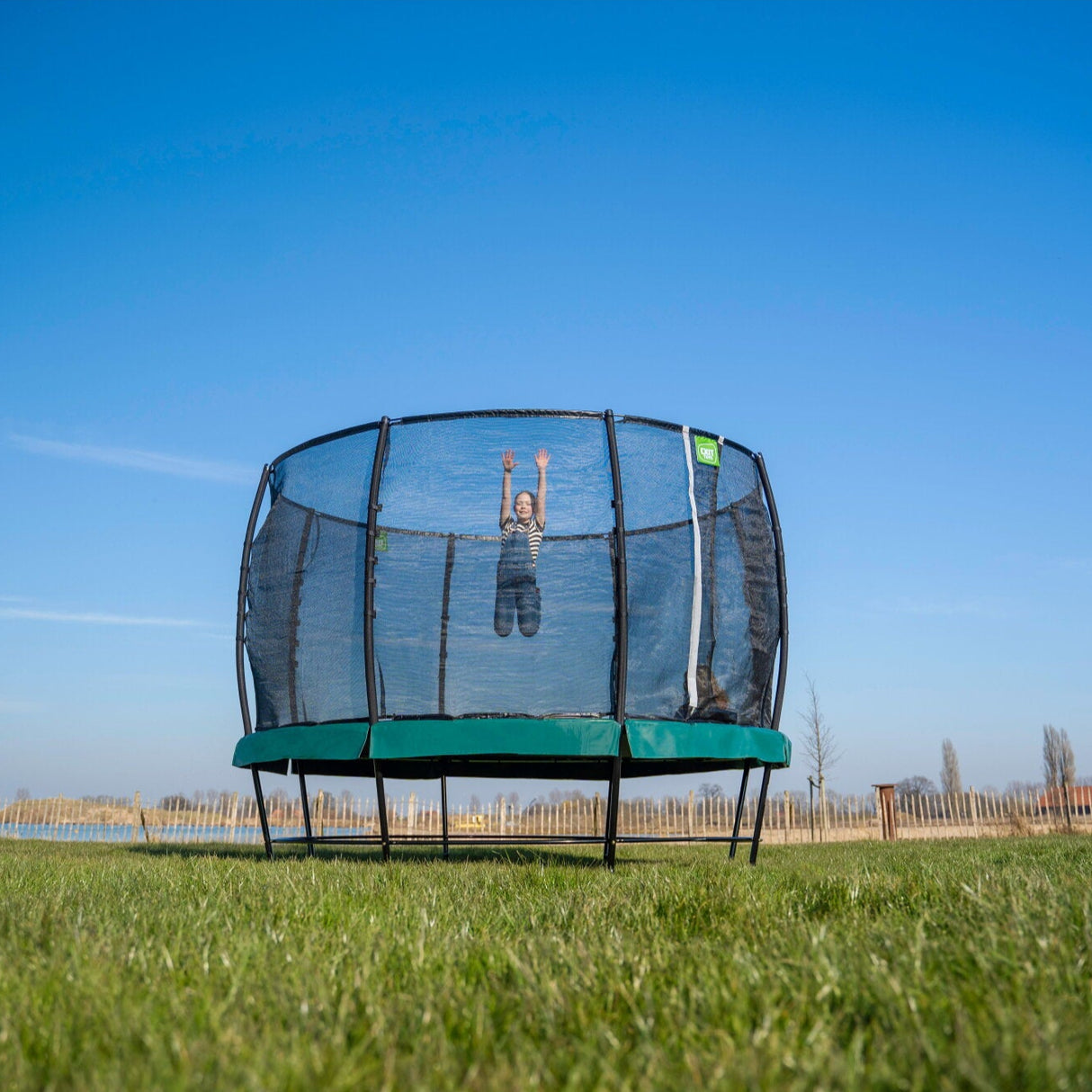Lotus Classic Round Trampoline Outside