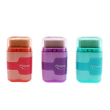 Three small translucent plastic soap or shampoo bars in different colors: orange, purple, and teal, each with a matching colored cap and the brand name 'Mapped' printed on the front, set against a plain white background.