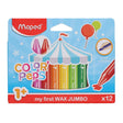 Maped Colorpeps Wax Jumbo Crayons (12 Pack)