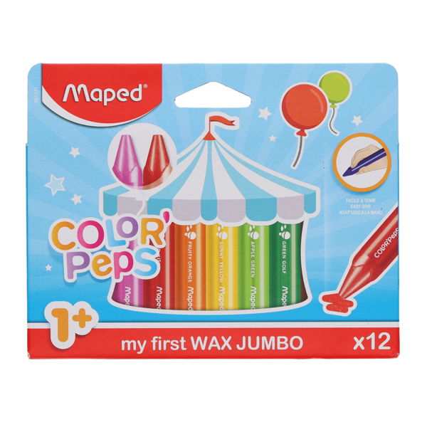 Maped Colorpeps Wax Jumbo Crayons (12 Pack)
