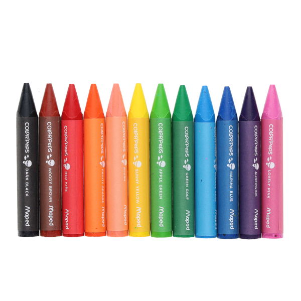 Maped Colorpeps Wax Jumbo Crayons (12 Pack)