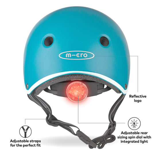 Aqua Curved  Deluxe Helmet Medium