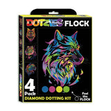 Diamond Dotz Dotzies Flock 20x25cm - Neon Wild (4 Pack)