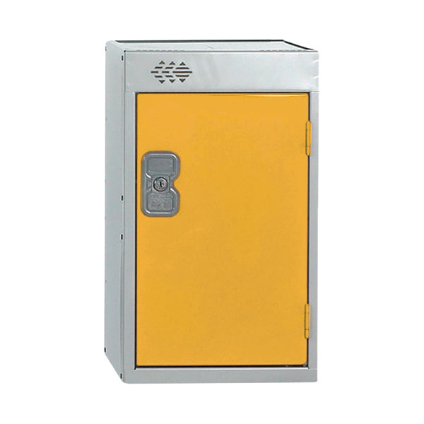 One Compartment Quarto Locker 300x300x511mm Yellow Door MC00078