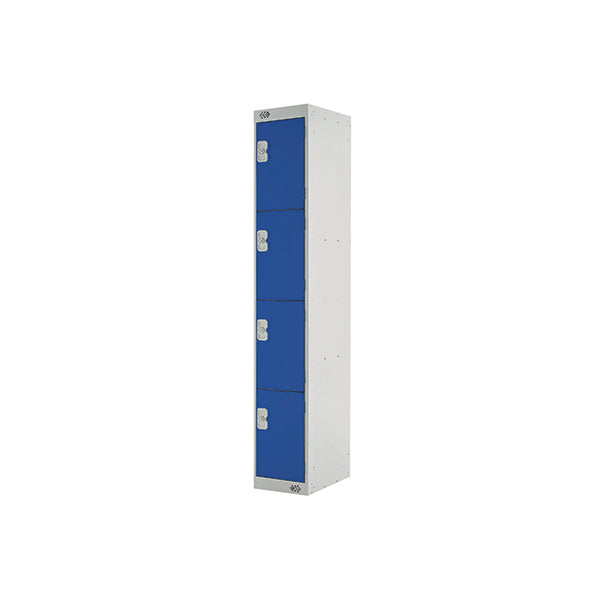 Four Compartment Express Standard Locker 300x450x1800mm Blue Door MC00160