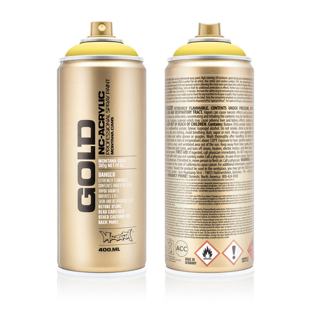 Montana Gold Spray Paint 400ml - Easter Yellow (GL1010)