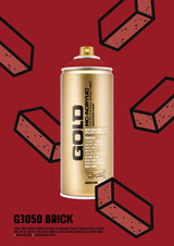 Montana GOLD Spray Paint 400ml - Brick (G3050)