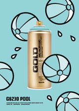 Montana GOLD Spray Paint 400ml - Pool (G6230)