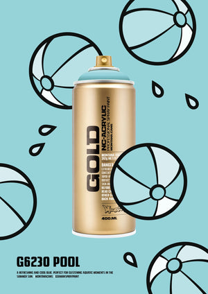 Montana GOLD Spray Paint 400ml - Pool (G6230)