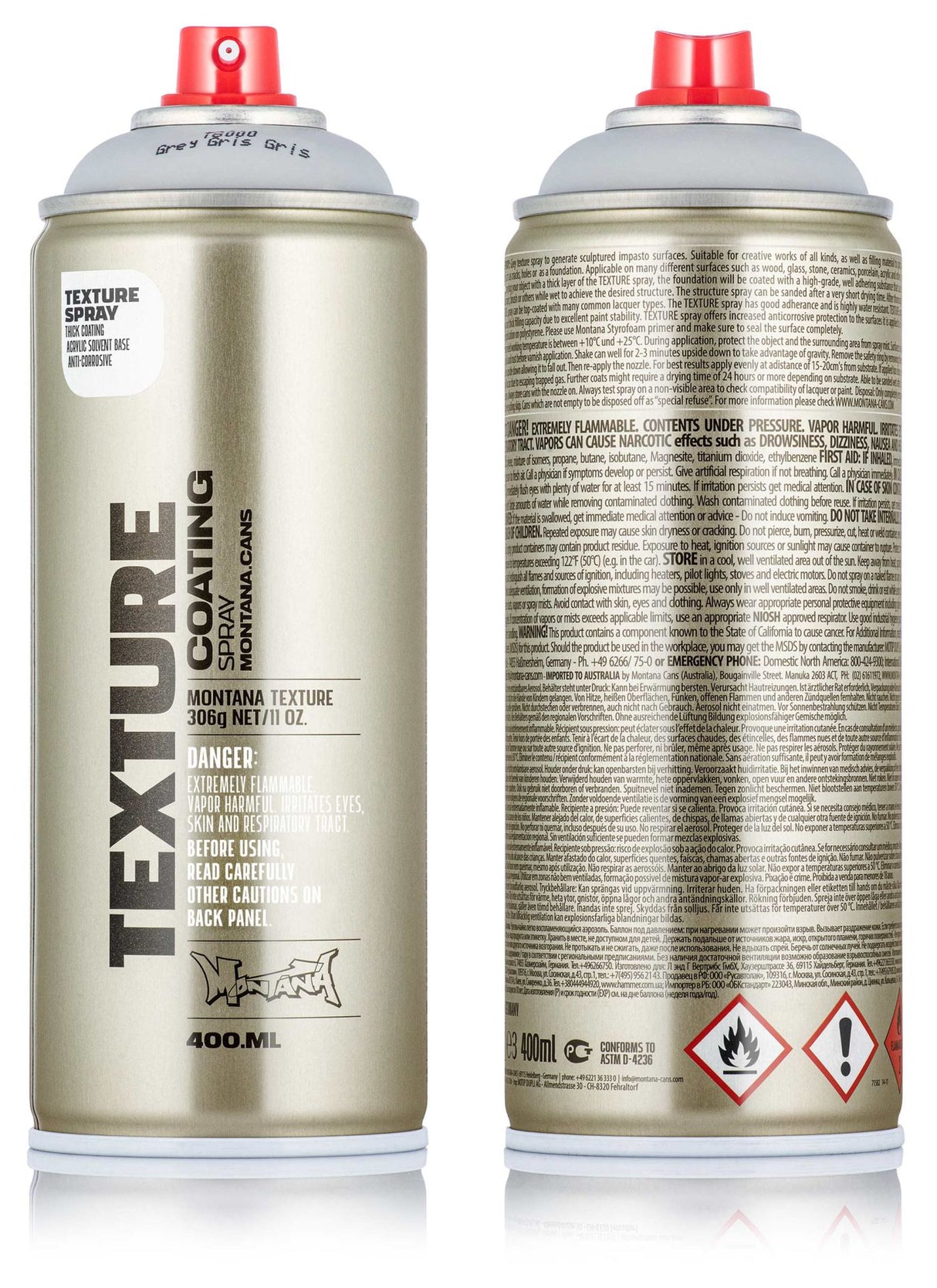 Montana Tech Spray Texture Coating - Grey (T8000)