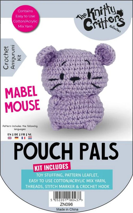 Knitty Critters Pouch Pals - Mabel Mouse