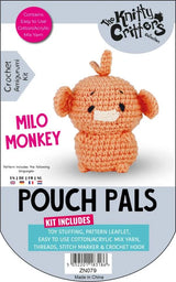 Knitty Critters Pouch Pals - Milo Monkey