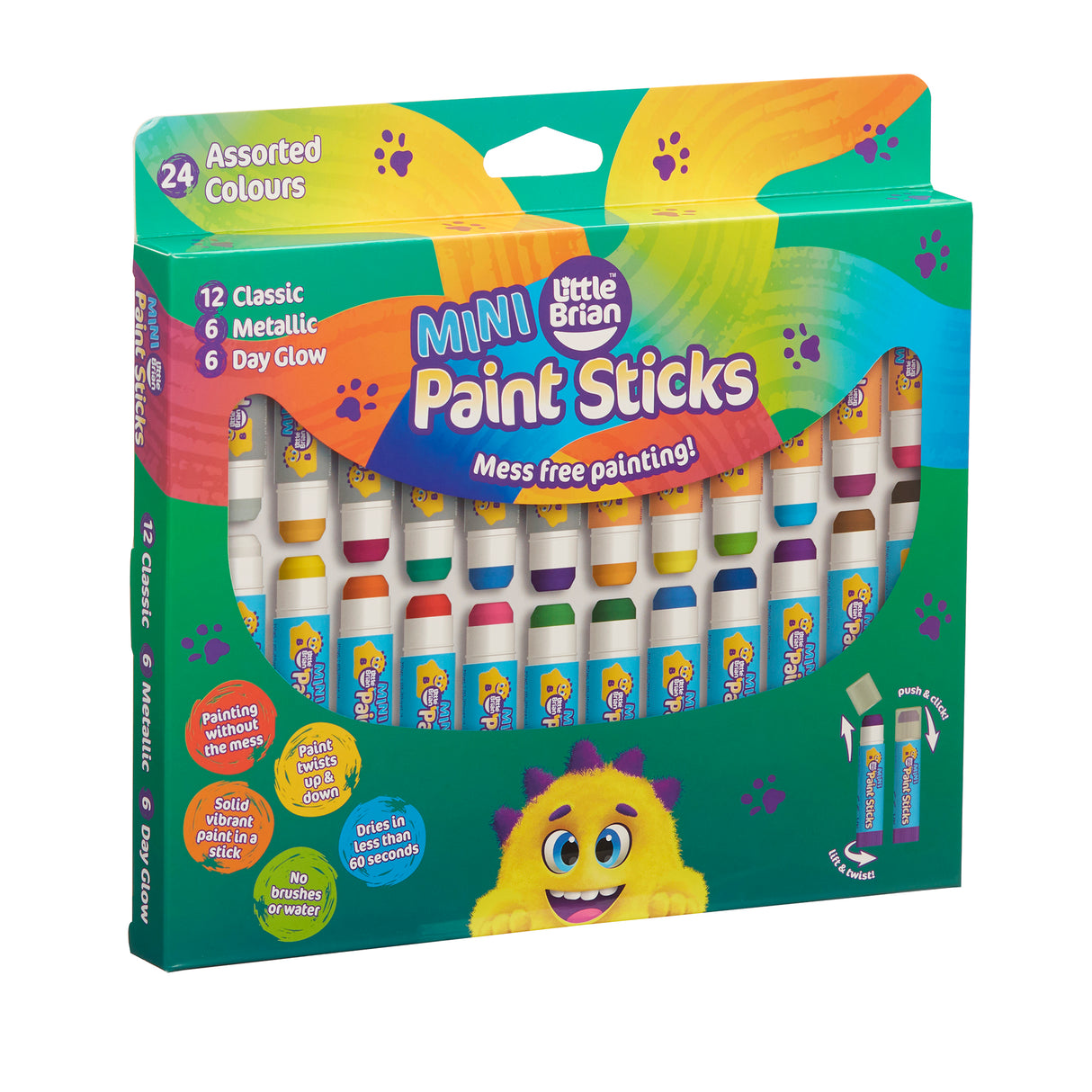 Little Brian Mini Paint Sticks (24 Pack)