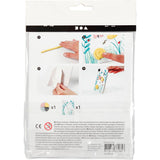 Product packaging with images of hands and a floral design on a white background